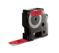 Etichette standard in poliestere D1 nero su rosso 19mm x 7m compatibili DYMO