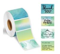 Etichette termiche 40 mm x 30 mm per stampante T50M Pro/M110/M100/M220, autoadesive, per piccole imprese, codici a barre e imballaggi, 230 pezzi/1 rotolo, colore verde