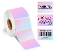 Etichette termiche 40 mm x 30 mm per stampante T50M Pro/M110/M100/M220, autoadesive, per piccole imprese, codici a barre e imballaggi, 230 pezzi/1 rotolo, colore rosa