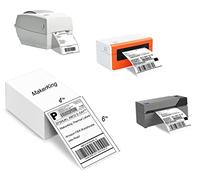 Etichette termiche 4x6, MakerKing Direct Thermal Printer Shipping Label (2000 etichette pieghevoli a ventola), etichette per spedizioni a ventaglio di grado commerciale compatibili con Rollo, MUNBYN,