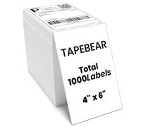 Etichette Termiche a Ventaglio TAPEBEAR 10x15cm 1000 Etichette, Impermeabili, Antigraffio, Senza BPA, per Spedizioni, Piccole Imprese
