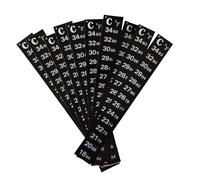 Etichette termiche cambiamento colore misura calore supporto versatile acquario fermentazione pratica lettura immediata design sottile lotto multiplo nero uso quotidiano | banda termica sensi