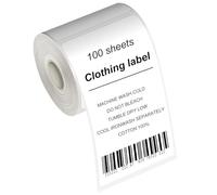 Etichette termiche, carta termica autoadesiva per stampante Nel-ko PM220, 50 x 80 mm, etichetta termica impermeabile, nastro adesivo multiuso, 100 carta termica (bianco)
