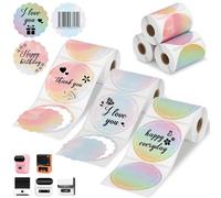 Etichette termiche di carta per SUPVAN T50M Pro, Phomemo M220 M200 M221 M110 etichette Maker, 1,96 '' x 1,96 '' impermeabile mini carta stampante per fai da te logo codice a barre diario note note