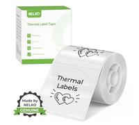 Etichette termiche per etichettatrice Nelko PM220, etichette termiche rotonde da 50 mm, impermeabili, multiuso, 1 rotolo da 150 fogli di carta termica autoadesiva (trasparente), TP50 x 50 x 150 mm