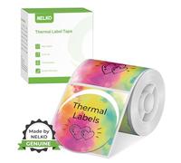Etichette termiche per etichettatrice Nelko PM220, etichette termiche rotonde da 50 mm, impermeabili, multiuso, 1 rotolo di 150 carta termica autoadesiva (cinque sfumature di colore)