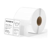 Etichette termiche quadrate MUNBYN 2"x2", compatibili con molte stampanti termiche, forte adesione, etichette bianche per indirizzi/codici a barre, 750 etichette/rotolo