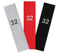 Etichette tessute con numero 32 quantità di etichette formato 200 pezzi/19,60 €, combinazioni di colore bianco - grigio
