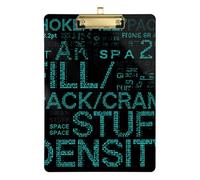 Etichette trasparenti con lettere verdi digitali nere formato A4 per appunti per classe di quinta elementare, essenziali per insegnanti, dimensioni 9 x 12