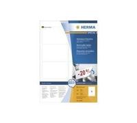 Herma Etichette Staccabili, 96 x 63,5 mm, Etichette Adesive A4 per Stampante, 8 Etichette per Foglio, Bianco