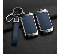 ETIGBG Cover Chiave per Volvo XC40 XC60 S90 XC90 V90 2017 2018 T5 T6 T8 Custodia in Lega per Chiave Auto in Stile Shell FOB(A Blue 1)