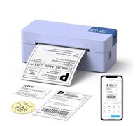 ETIKEZ Stampante termica per etichette di spedizione Bluetooth per piccole imprese, viola
