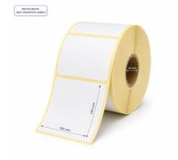 ETIKTECH - Etichette termiche autoadesive vergini 100 x 100 mm - Carta bianca opaca - 1000 etichette per rotolo - Compatibile con stampanti termiche (100 x 100 mandrino 41)