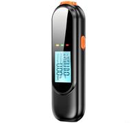 Etilometro digitale con indicatore LED e avviso vocale, etilometro professionale con sensore ad alta sensibilità, test rapido in 20 secondi, compatto, nero/arancione