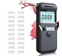 Etilometro elettronico con display digitale LCD blu etilometro di precisione di qualità etilometro personale per uso domestico e professionale (nero)