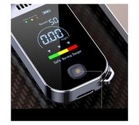 Etilometro elettronico ricaricabile tramite USB, portachiavi, etilometro digitale professionale con display LCD