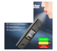 Etilometro portatile A20, rilevatore di alcol ad alta sensibilità, ricarica USB-C, display LCD, analizzatore professionale for conducenti auto(Black)