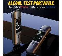 Etilometro Portatile Alcool Test Ricaricabile USB Display Digitale Professionale