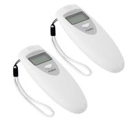 Etilometro Portatile Certificato Alcol Test - 2 Pezzi Etilometro per Alcol, Professionale Analizzatore del Contenuto di Alcol con Display Digitale e Chip ad Alta Sensibilità, Senza Contatto (Bianco)