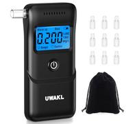 Etilometro Portatile Certificato Alcol Test: Altamente preciso Alcoltest con Display LCD Blu Digitale - Etilometro Professionale con 10 Bocchini - Alcol Test Ideale per Uso Domestico Feste e Personale