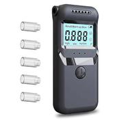 Etilometro Portatile Certificato, Alcol Test Professionale Alta Precisione con 5 Bocchini, Etilometro Digitale LCD per Uso Domestico e Feste, Rilevatore di Alcol