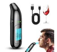 Etilometro Portatile Certificato, Alcol Test Professionale con Display LCD Digitale, Etilometro Portatile Senza Tubo di soffiaggio, Ricaricabile Etilometro Polizia per Persone e Professionale