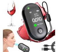 Etilometro Portatile Certificato, Alcol Test Professionale con Display LCD Digitale, Etilometro Portatile Senza Tubo di soffiaggio, Ricaricabile Etilometro Polizia per Persone e Professionale