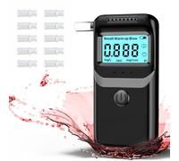 Etilometro Portatile Certificato,Alcool Test Portatile,Etilometro Professionale,Etilometro con Display LCD Blu Digitale Tester di Alcool Precisione di Grado con 10 Bocchini,Adatto a Chi Guida Spesso
