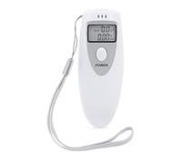 Etilometro Portatile Certificato con Schermo LCD - Alcol Test Digitale Tascabile Bianco in Plastica - Alcoltest Professionale - Misuratore Alcolico a Batterie con Manuale Multilingua
