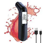 Etilometro Portatile Certificato,Etilometro Professionale con Alcol Test con LED ad Alta Definizione e Chip ad Alta Sensibilità, Precisione di Grado, Alcool Test Portatile per Uso Domestico e Feste
