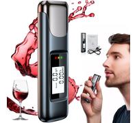 Etilometro Portatile, Etilometro Polizia, Display LCD, Alcol Test Portatile, Misuratore di Prova Ricaricabile, Etilometro Portatile Certificato Utile per Persone E Professionisti