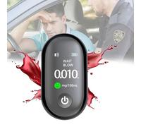 Etilometro Portatile, Test Rapido di 10s Etilometro per Alcol Tester con LED ad Alta Definizione e AI Chip ad Alta Sensibilità per Test Personali Domestici, Feste, Guida Sicura Il Giorno Successivo