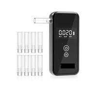 Etilometro professionale con display digitale, 8 bocchini riutilizzabili for uso domestico e automobilistico, portatile preciso