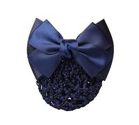 etina per capelli da infermiera Fermaglio per capelli da donna con fiocco Copricapo per chignon Barrettes Rete Snood Retina per capelli Fiocco Fiocco Decorazione fermaglio per capelli Retina per Blu