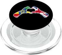 Etiopia Bandiera britannica - Cuore etiope britannico britannico PopSockets PopGrip per MagSafe