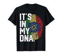 Etiopia Roots Flag Fingerprint Graphic Patriotic Maglietta