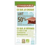 Etiquable Cioccolato Barrette Latte 50% Cacao Madagascar Bio 100g - Gusto autentico Ingredienti Biologici - Gustoso e Nutriente Ideale per gli amanti del cioccolato al latte - Qualità - 4 Pezzi