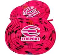 ETISPORT Coppia di Lacci Piatti Professionali, ideali per Hockey, Stivali da Ghiaccio e Pattinaggio su Linea. Robusti, con lunghezza di 3 metri | 118 in ciascuno. (Rosa Fluor)
