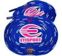 ETISPORT Coppia di Lacci Piatti Professionali, ideali per Hockey, Stivali da Ghiaccio e Pattinaggio su Linea. Robusti, con lunghezza di 3 metri | 118 in ciascuno. (Blu)