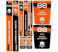 ETISPORT Etichette Personalizzate per Hockey, Adesivi Impermeabili con Nome, Numero, Bandiera e Logo, Kit per Bastoni e Borracce