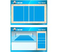 ETISPORT Lavagna Tattica per Allenatore di pallavolo. Doppia Faccia, Adatta a marcatori cancellabili a Secco. Personalizzata con Colore, Stemma o Logo, Nome e Club. (Standard)