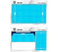 ETISPORT Lavagna Tattica per l'allenatore di Waterpolo. Doppio Lato, Adatta per pennarelli cancellabili a Secco. Personalizzata con Colore, Stemma o Logo, Nome e Club. (Standard)