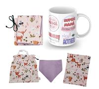 ETKR - Regali per neonati - Cesto neonato neonato con fasciatoio, bavaglino, borsa per pannolini e tazza, cestino regalo per bebè - regali per baby shower e mamma prima - (rosa)