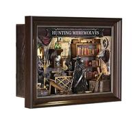 ETKVR Book Nook Kit, Libreria a Forma di Cornice, Casa in Miniatura | Kit Booknook da Fissare Alla Parete, Modello di Puzzle 3D in Legno Fai da Te per Decorare La Libreria, El secreto de Magia