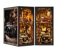ETKVR Kit Book Nook per Adulti, Modello DIY Book Nook, Puzzle 3D in Legno Fermalibri Booknook Miniatura Casa delle Bambole per Inserto Libreria Decorazione Casa - Car Players