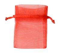 ETM Bag Organza con Tirante 8 x 10 Cm Sacchetto Portaconfetti Rosso 12 Pz