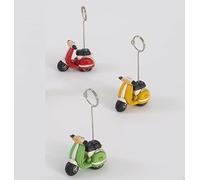 Etm Bomboniere Formoso Bomboniera Decorazione Moto Porta Foto Resina Vari Colori h 10 cm Set 3 pz Art 04618