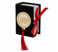 ETM Dottor Libro Laurea Bomboniera 5,5 x 8 Cm Portaconfetti Nero 6 Pz
