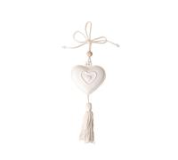 Etm Gesso Ricco Cuore Bianco 25cm Decorazione