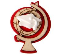 Etm Mappamondo Legno Tocco Laurea Gesso Bianco 4 cm 12 pz